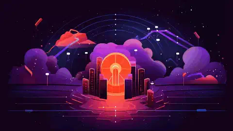 Una il·lustració que mostra un túnel de xarxa connectant un servidor local amb el logotip de Cloudflare, simbolitzant el trànsit de xarxa segur i simplificat.